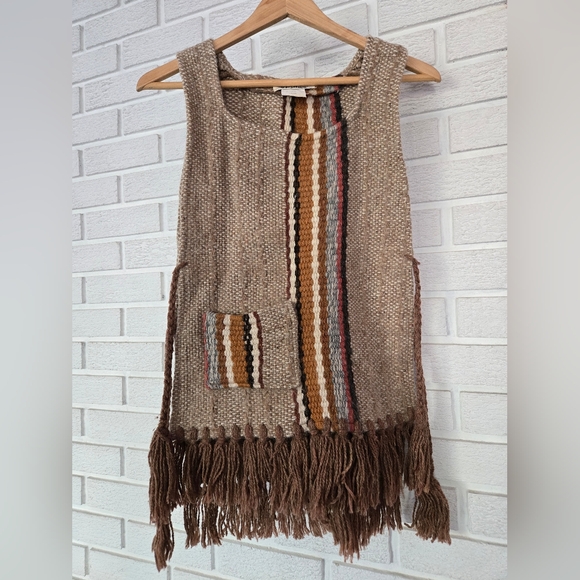 1970s HAND LOOMED EPSILON APRON TOP - Picture 8 of 9